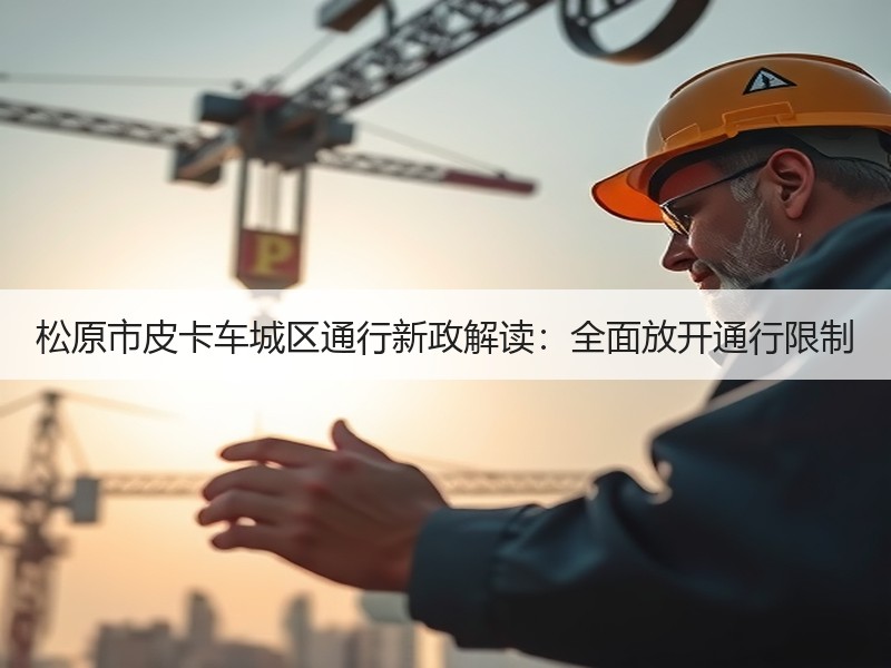 松原市皮卡车城区通行新政解读：全面放开通行限制