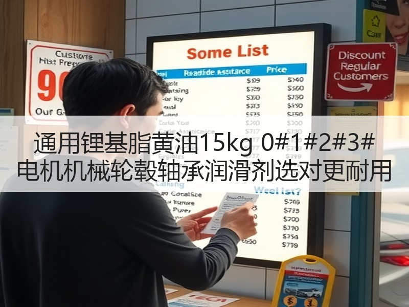 通用锂基脂黄油15kg 0#1#2#3# 电机机械轮毂轴承润滑剂选对更耐用
