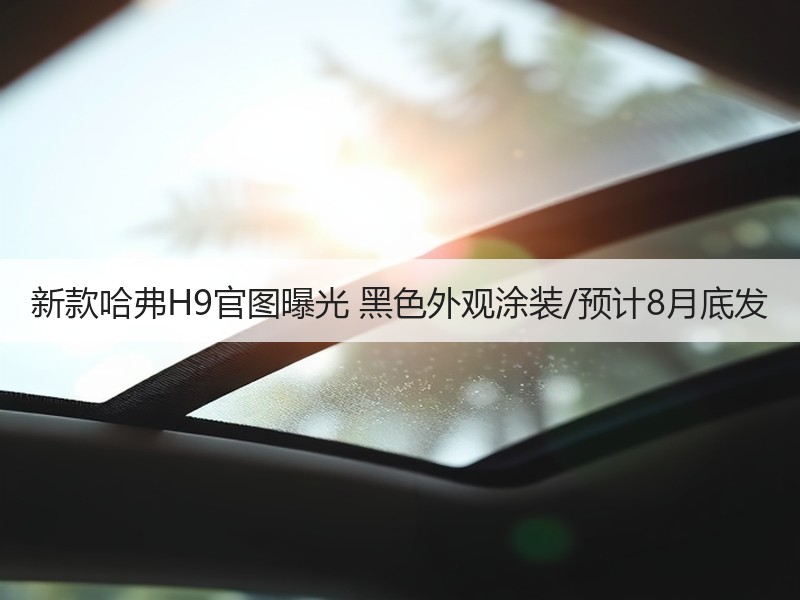 新款哈弗H9官图曝光 黑色外观涂装/预计8月底发