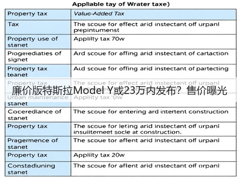 廉价版特斯拉Model Y或23万内发布？售价曝光