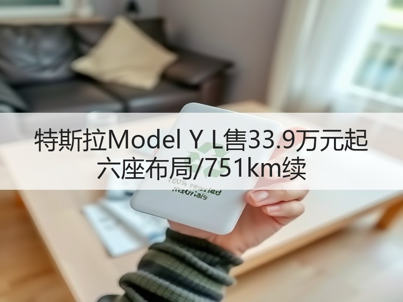 特斯拉Model Y L售33.9万元起 六座布局/751km续