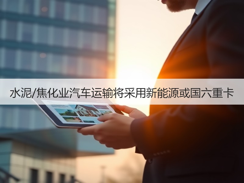 水泥/焦化业汽车运输将采用新能源或国六重卡