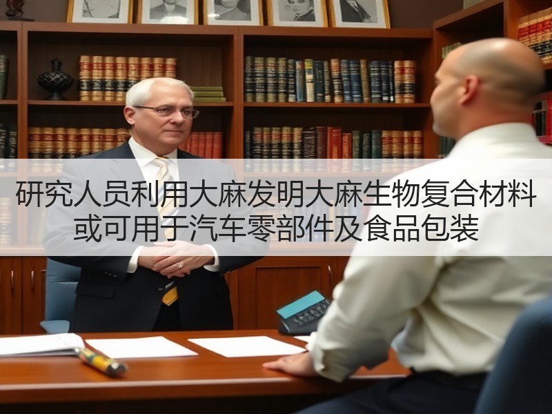 研究人员利用大麻发明大麻生物复合材料 或可用于汽车零部件及食品包装