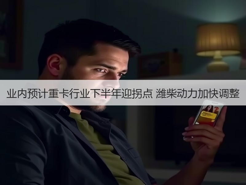 业内预计重卡行业下半年迎拐点 潍柴动力加快调整