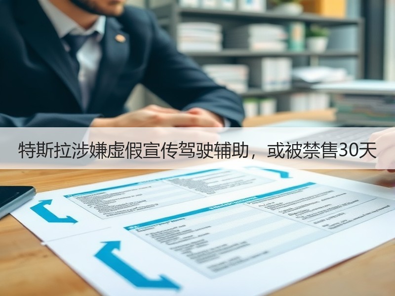 特斯拉涉嫌虚假宣传驾驶辅助，或被禁售30天