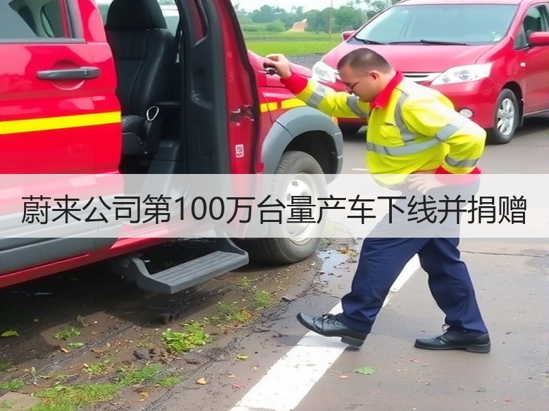蔚来公司第100万台量产车下线并捐赠