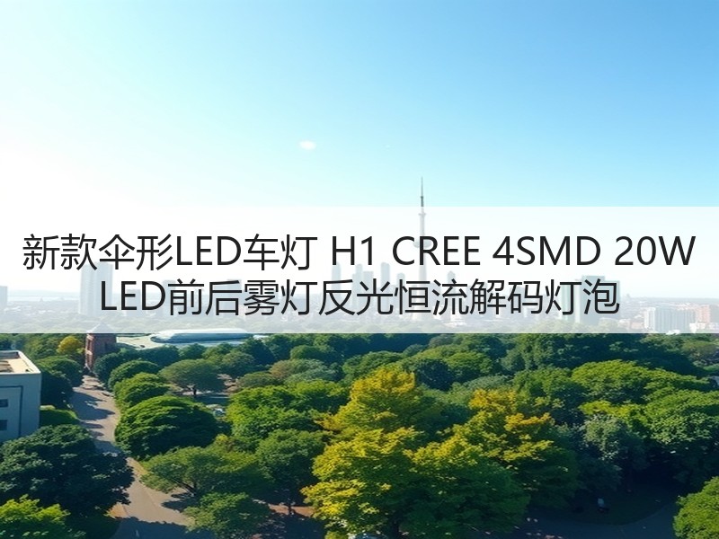 新款伞形LED车灯 H1 CREE 4SMD 20W LED前后雾灯反光恒流解码灯泡