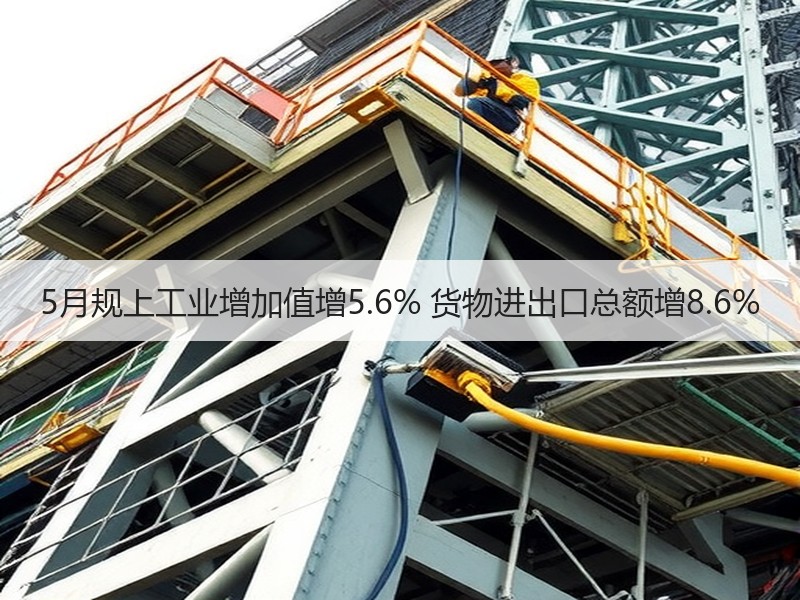5月规上工业增加值增5.6% 货物进出口总额增8.6% 5月规上工业增加值增5.6% 货物进出口总额增8.6%