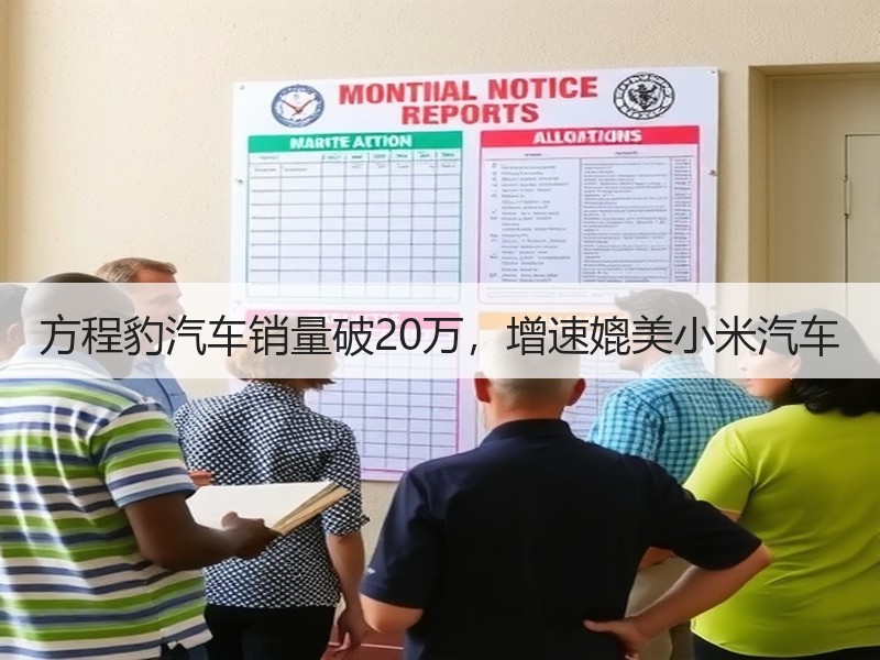 方程豹汽车销量破20万，增速媲美小米汽车