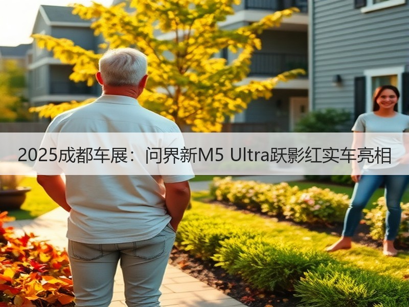 2025成都车展：问界新M5 Ultra跃影红实车亮相