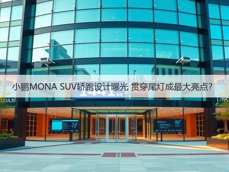 小鹏MONA SUV轿跑设计曝光 贯穿尾灯成最大亮点？