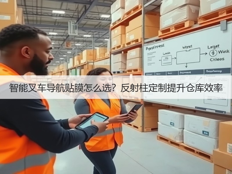 智能叉车导航贴膜怎么选？反射柱定制提升仓库效率