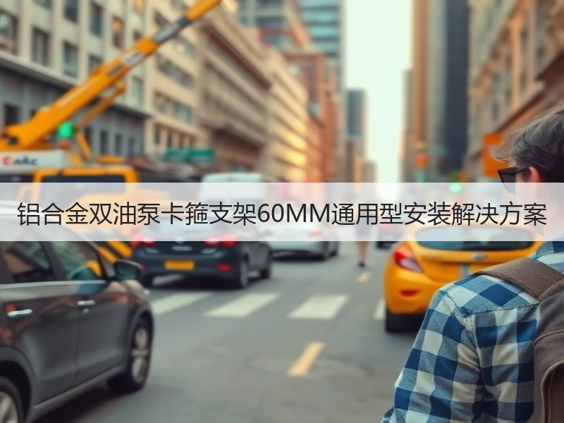 铝合金双油泵卡箍支架60MM通用型安装解决方案
