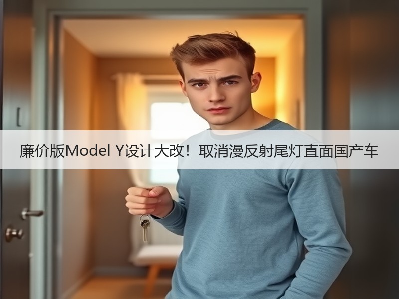 廉价版Model Y设计大改！取消漫反射尾灯直面国产车