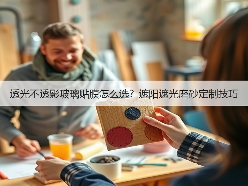 透光不透影玻璃贴膜怎么选？遮阳遮光磨砂定制技巧