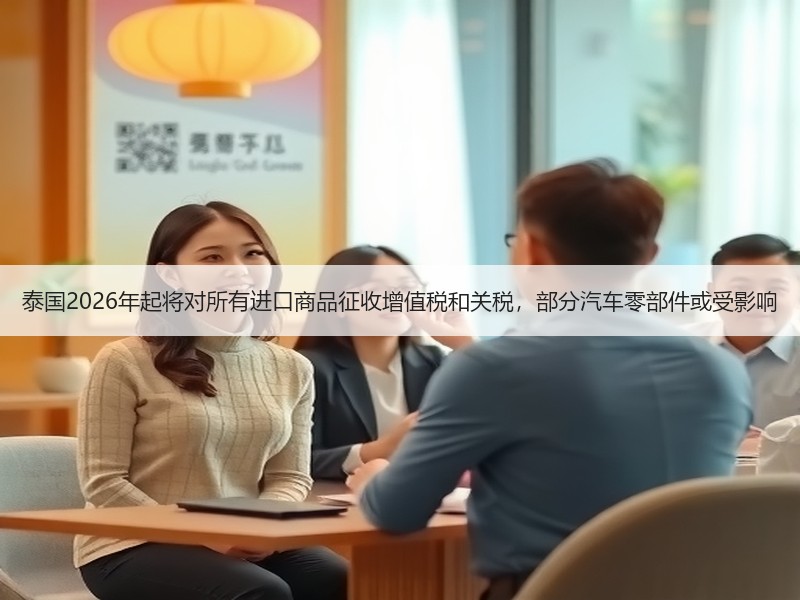 泰国2026年起将对所有进口商品征收增值税和关税，部分汽车零部件或受影响