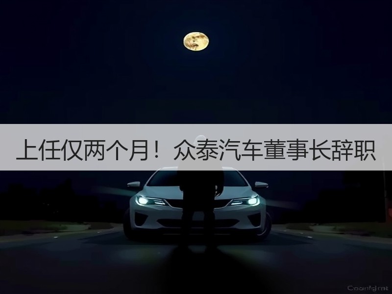 上任仅两个月！众泰汽车董事长辞职