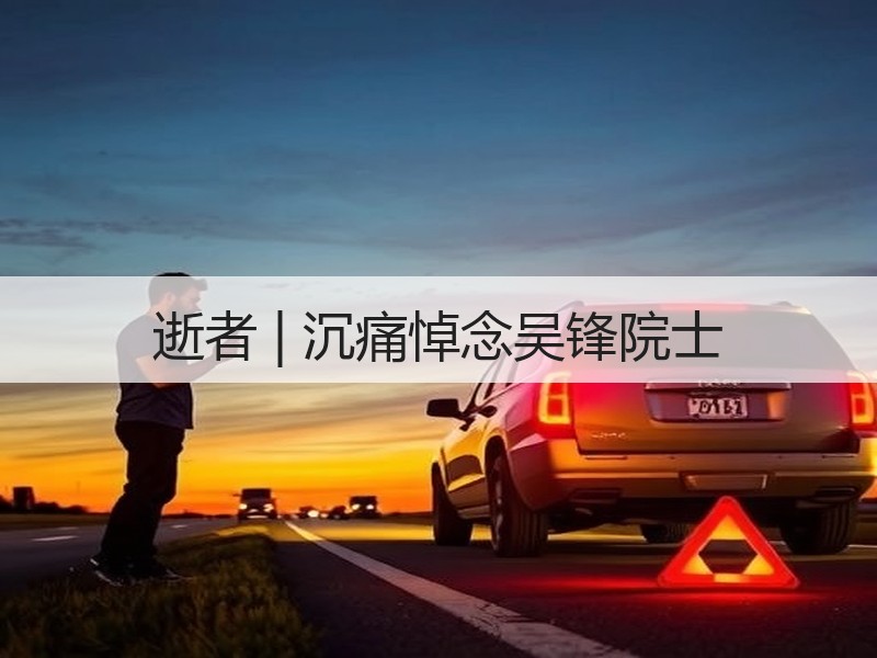 逝者 | 沉痛悼念吴锋院士 逝者 | 沉痛悼念吴锋院士