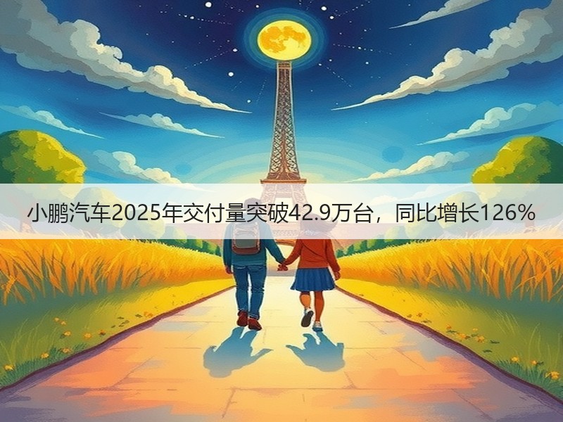 小鹏汽车2025年交付量突破42.9万台，同比增长126%