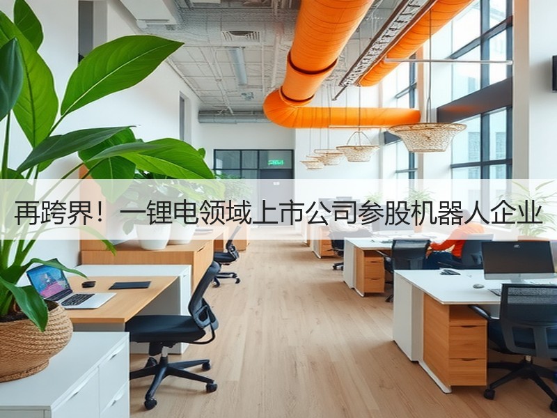 再跨界!一锂电领域上市公司参股机器人企业 再跨界!一锂电领域上市公司参股机器人企业