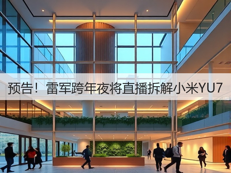 预告！雷军跨年夜将直播拆解小米YU7
