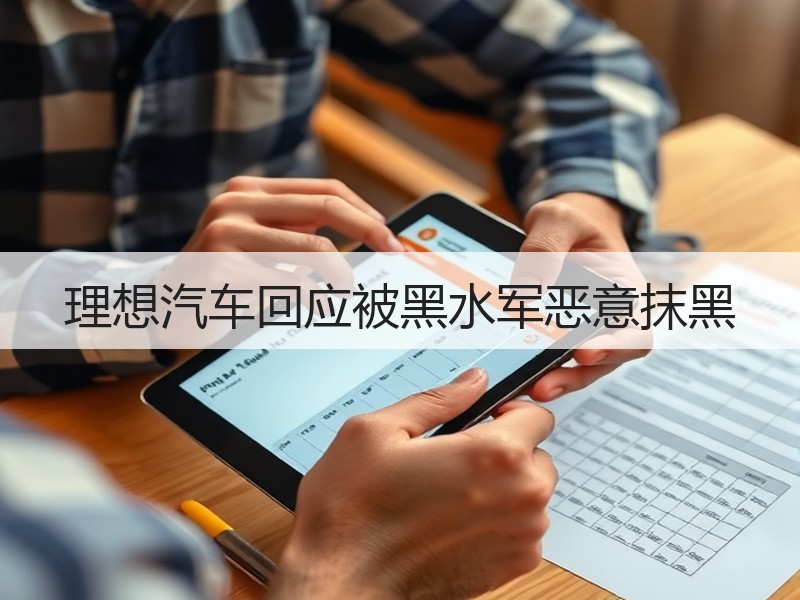 理想汽车回应被黑水军恶意抹黑