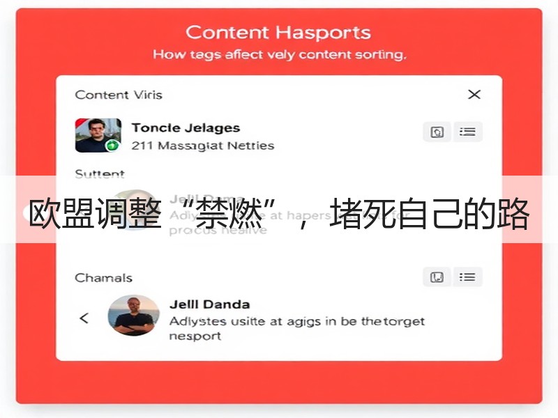欧盟调整“禁燃”，堵死自己的路