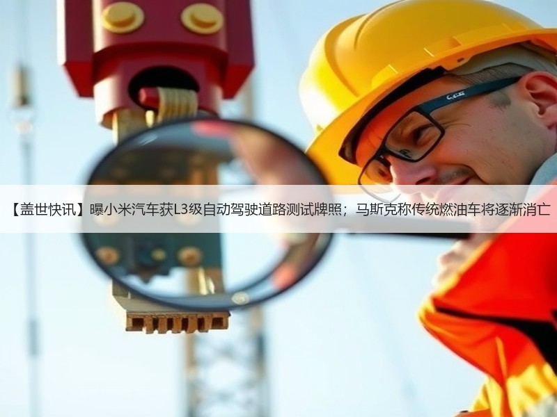 【盖世快讯】曝小米汽车获L3级自动驾驶道路测试牌照；马斯克称传统燃油车将逐渐消亡