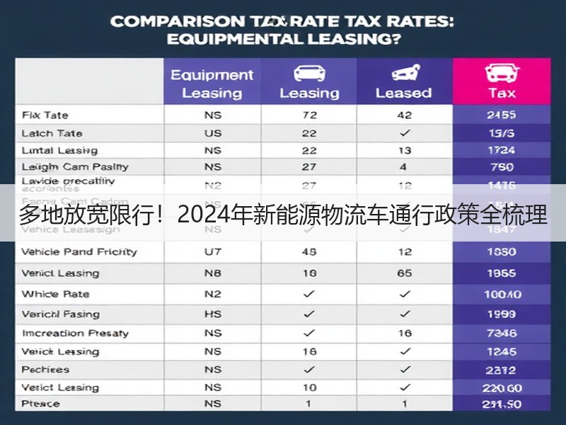 多地放宽限行!2024年新能源物流车通行政策全梳理 多地放宽限行!2024年新能源物流车通行政策全梳理
