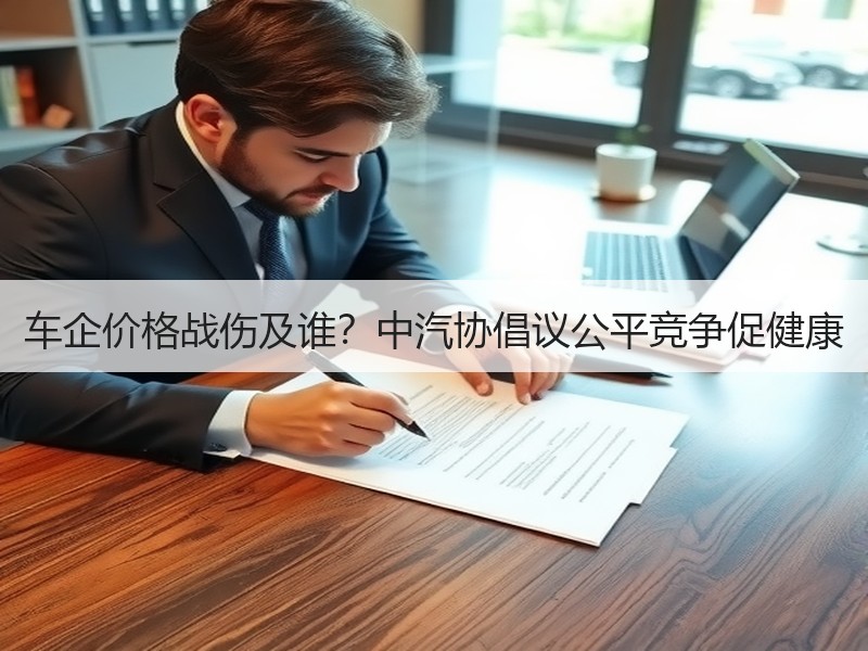 车企价格战伤及谁？中汽协倡议公平竞争促健康