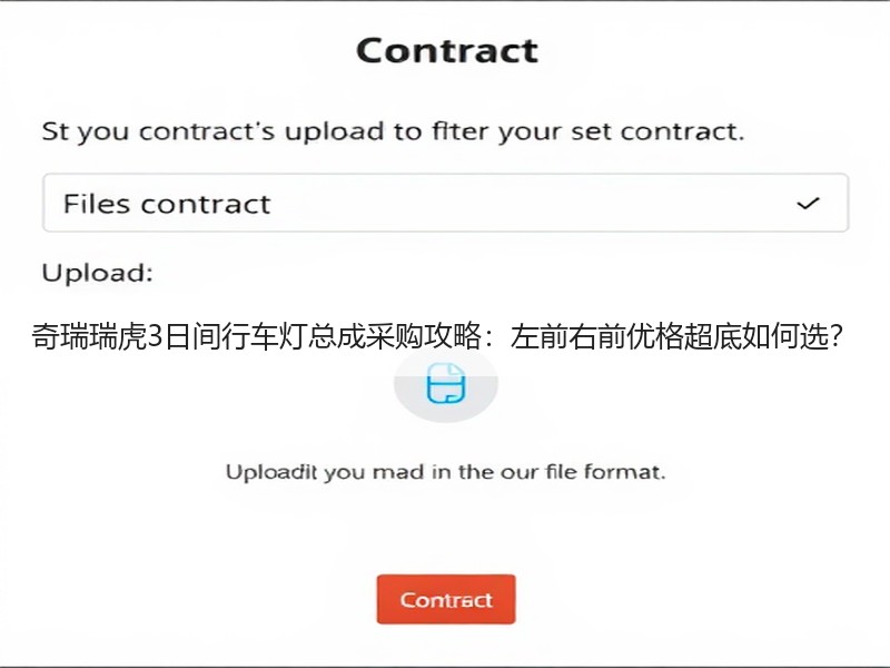 奇瑞瑞虎3日间行车灯总成采购攻略：左前右前优格超底如何选？