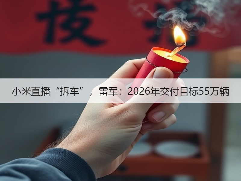 小米直播“拆车”,雷军:2026年交付目标55万辆 小米直播“拆车”,雷军:2026年交付目标55万辆