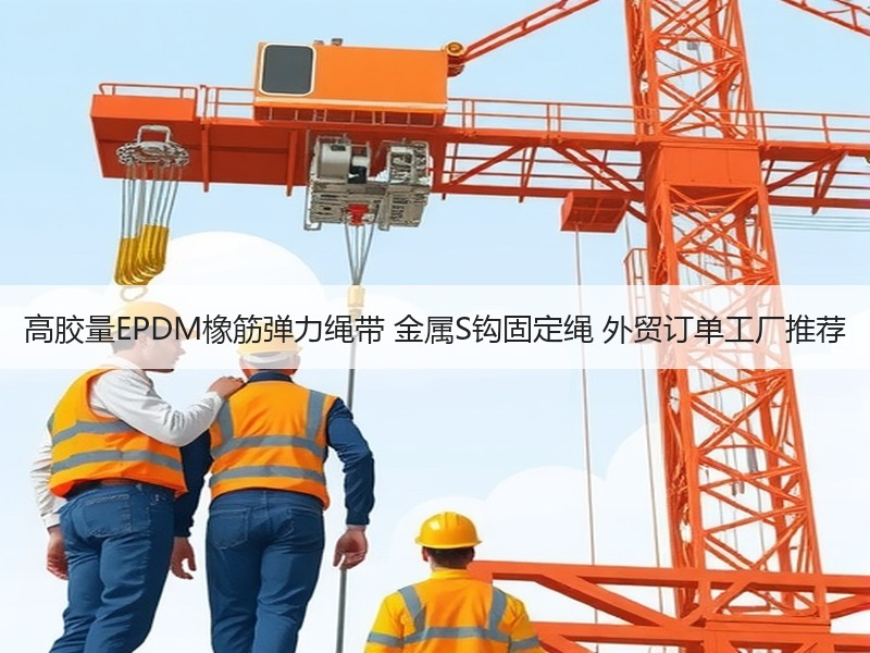 高胶量EPDM橡筋弹力绳带 金属S钩固定绳 外贸订单工厂推荐