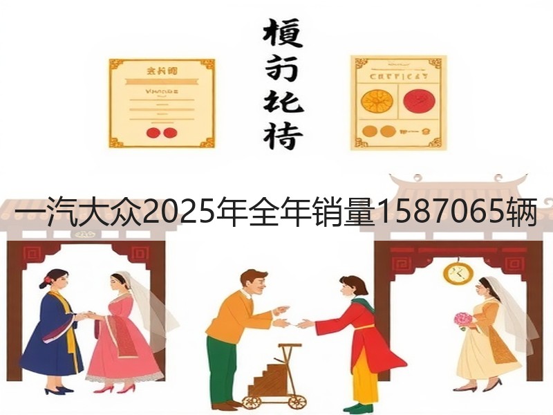 一汽大众2025年全年销量1587065辆