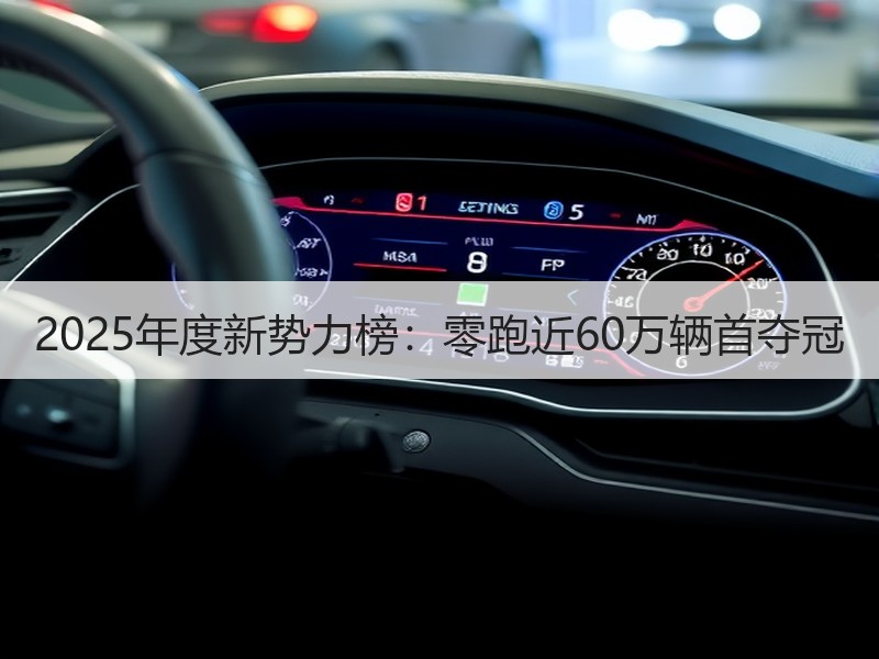 2025年度新势力榜：零跑近60万辆首夺冠