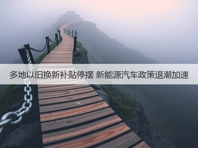多地以旧换新补贴停摆 新能源汽车政策退潮加速