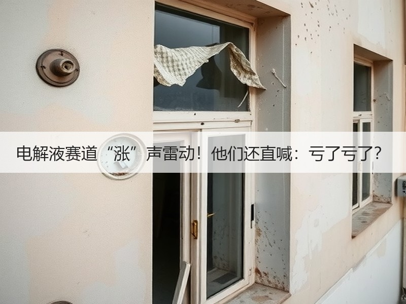 电解液赛道“涨”声雷动!他们还直喊:亏了亏了? 电解液赛道“涨”声雷动!他们还直喊:亏了亏了?