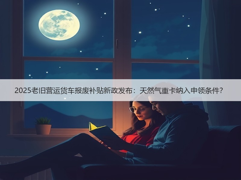 2025老旧营运货车报废补贴新政发布:天然气重卡纳入申领条件? 2025老旧营运货车报废补贴新政发布:天然气重卡纳入申领条件?