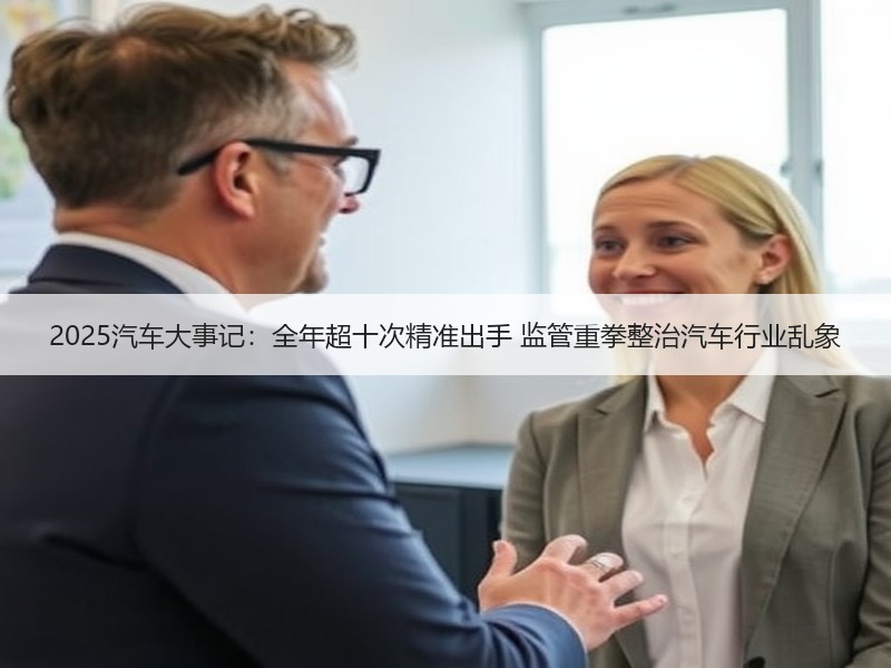 2025汽车大事记：全年超十次精准出手 监管重拳整治汽车行业乱象