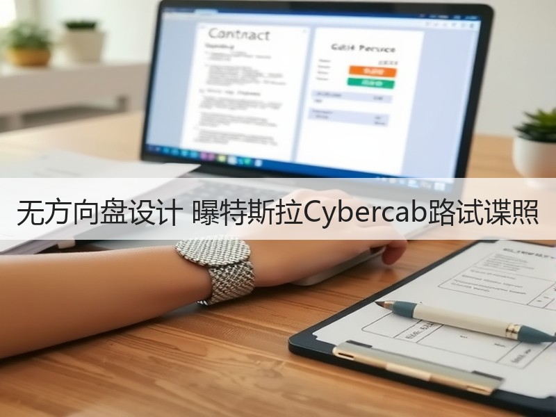 无方向盘设计 曝特斯拉Cybercab路试谍照
