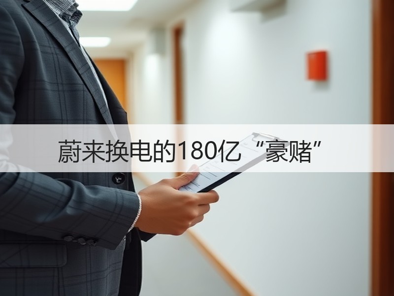 蔚来换电的180亿“豪赌”