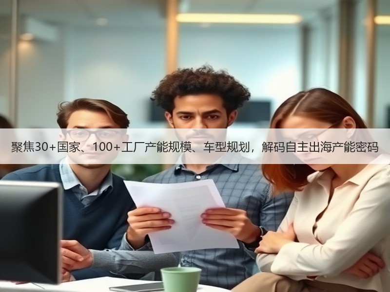 聚焦30+国家、100+工厂产能规模、车型规划,解码自主出海产能密码 聚焦30+国家、100+工厂产能规模、车型规划,解码自主出海产能密码