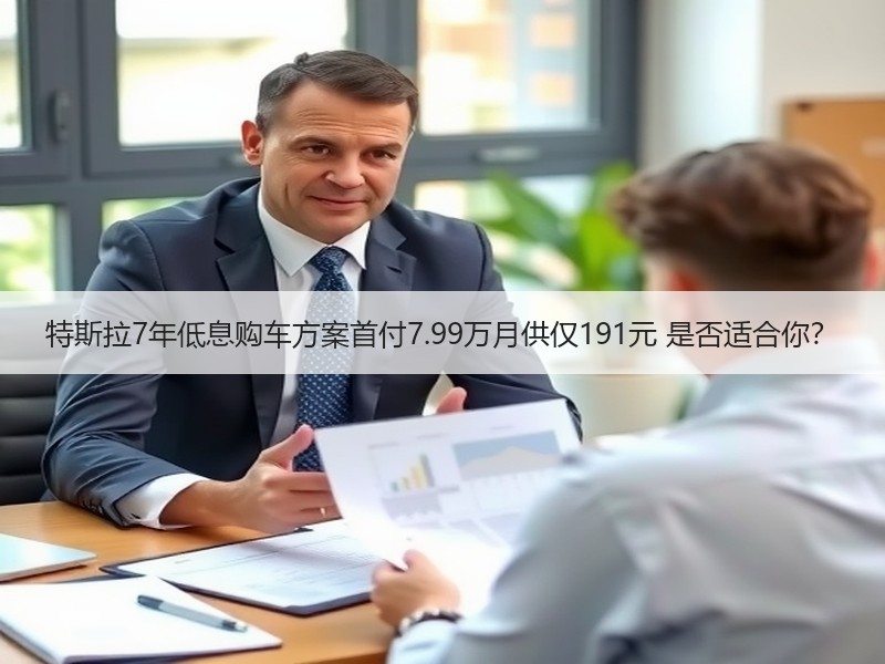 特斯拉7年低息购车方案首付7.99万月供仅191元 是否适合你？