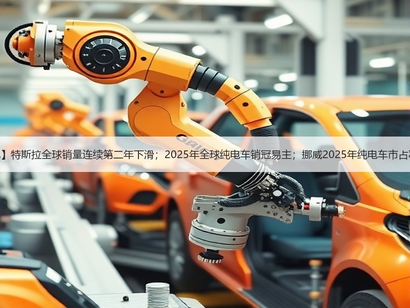 【国际快讯】特斯拉全球销量连续第二年下滑；2025年全球纯电车销冠易主；挪威2025年纯电车市占率高达96%